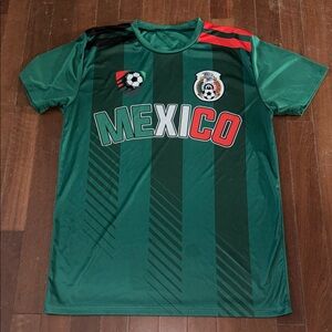 Mens Green Mexico Soccer Jersey - Fan Graphic Tee